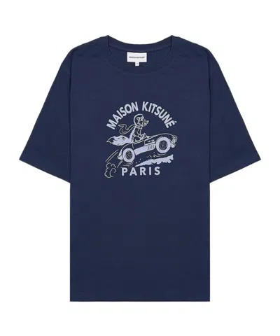 Maison Kitsuné Short Sleeve T-shirt In Blue