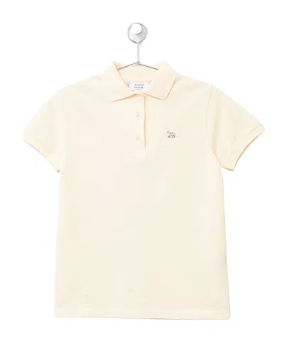 Maison Kitsuné Short-sleeved Polo Shirt In White