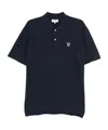 Maison Kitsuné Embroidered Logo Polo Shirt In Blue