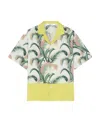 Maison Kitsuné Short-sleeved Printed Shirt In White