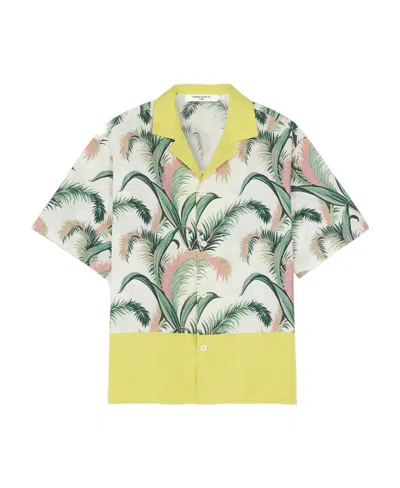 Maison Kitsuné Short-sleeved Printed Shirt In White