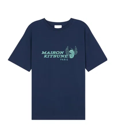 Maison Kitsuné Short-sleeved T-shirt In Blue