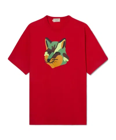 Maison Kitsuné Short-sleeved T-shirt In Red