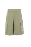 Maison Kitsuné Bermuda Shorts With Belt Loops And Pockets