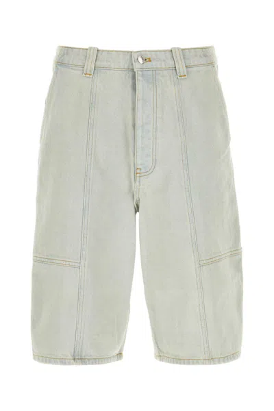 Maison Kitsuné Maison Kitsune Denim Bermuda Shorts In Blue
