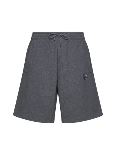 Maison Kitsuné Shorts In Dark Grey Melange