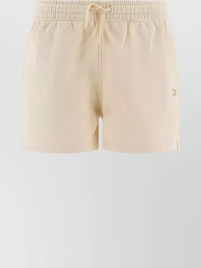 Maison Kitsuné Shorts Elastic Waistband Side Pockets In Neutral