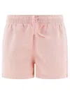 Maison Kitsuné Shorts Elastic Waistband Side Pockets In Pink