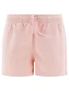 Maison Kitsuné Shorts Elastic Waistband Side Pockets In Pink