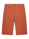 Maison Kitsuné Cotton Bermuda Shorts With Back Logoed Label In Red
