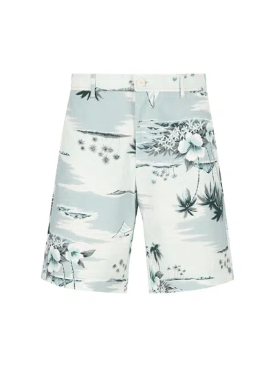 Maison Kitsuné Maison Kitsune Seafoam Graphic Board Shorts In Multi