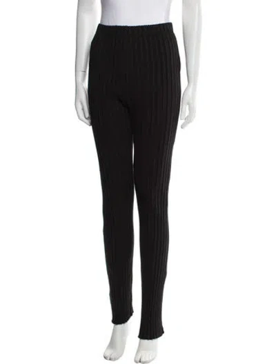 Pre-owned Maison Kitsuné Skinny Leg Pants In Black