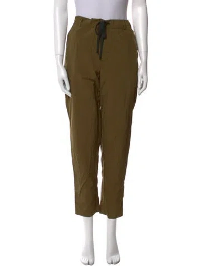 Pre-owned Maison Kitsuné Skinny Leg Pants In Green