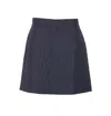Maison Kitsuné Quilted Floral Skirt Lateral Pockets In Blue
