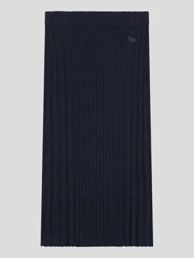 Maison Kitsuné Fox Skirt In Blue