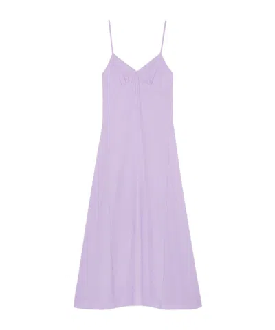 Maison Kitsuné Sleeveless Flared Dress In Purple