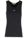 MAISON KITSUNÉ SLIM FIT TANK TOP TOPS BLACK
