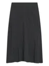 Maison Kitsuné Slip Midi Skirt In Black