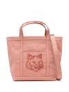 Maison Kitsuné Small Fox Head Tote Bag In Pink