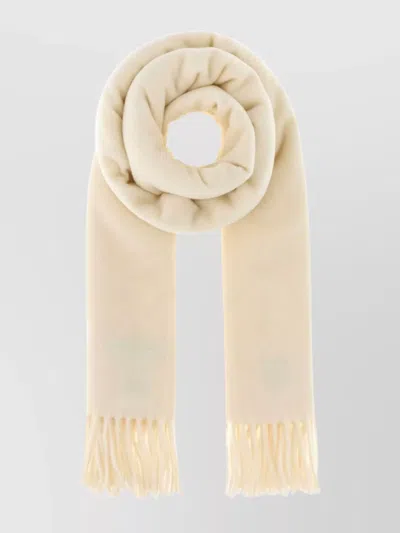 MAISON KITSUNÉ SOFT WOOL SCARF FEATURING FRINGE DETAIL