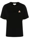 Maison Kitsuné Blue T-shirt With Fox Head Patch In Black
