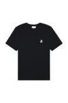 Maison Kitsuné Black T-shirt With Fox Head Patch In Cotton In Black