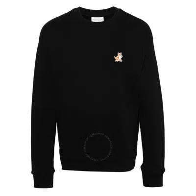 Maison Kitsuné Maison Kitsune Speedy Fox Patch Cotton Sweatshirt In Black