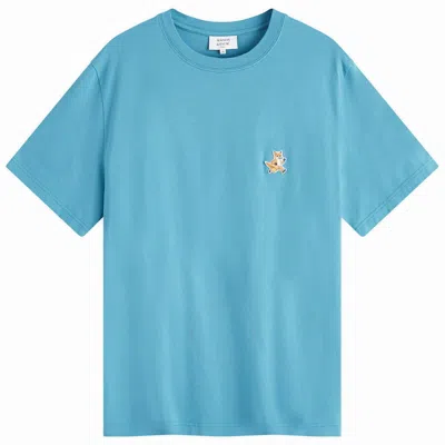 Maison Kitsuné Maison Kitsune Speedy Fox Patch Cotton T-shirt In Blue