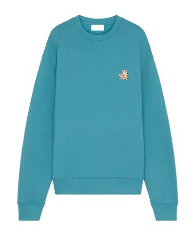 MAISON KITSUNÉ MAISON KITSUNÉ SPEEDY FOX PATCH CREWNECK SWEATSHIRT