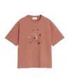 Maison Kitsuné Speedy Fox Printed Oversized T-shirt In Brown