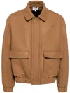 Maison Kitsuné Spread Collar Jacket In Neutrals