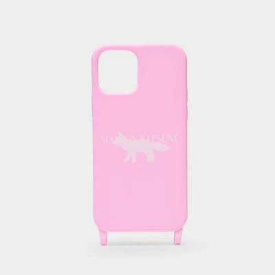 Maison Kitsuné Stamp Iphone Case In Pink