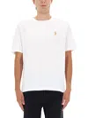 Maison Kitsuné Maison Kitsune Fox Head Patch T Shirt White In White