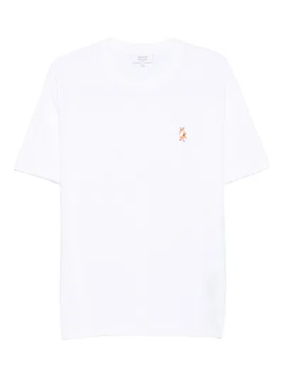 Maison Kitsuné Standing "fox" Comfort Tee-shirt In White