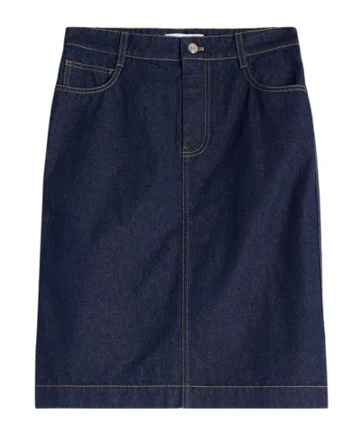 MAISON KITSUNÉ MAISON KITSUNÉ STRAIGHT DENIM SKIRT