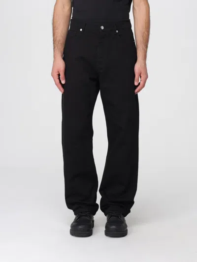 Maison Kitsuné Straight Jeans In Black
