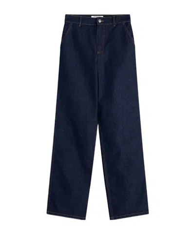 Maison Kitsuné Straight Jeans In Blue