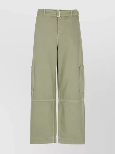 Maison Kitsuné Straight Leg Cotton Trousers With Cargo Pockets In Multi