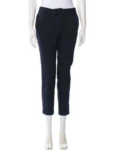Pre-owned Maison Kitsuné Straight Leg Pants In Blue