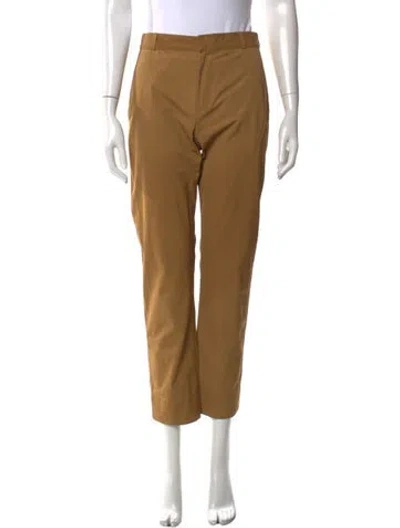 Pre-owned Maison Kitsuné Straight Leg Pants In Brown