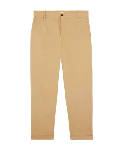Maison Kitsuné Straight-leg Tailored Trousers In Nude