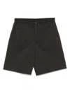 Maison Kitsuné Elasticated Waistband Bermuda Shorts In Green