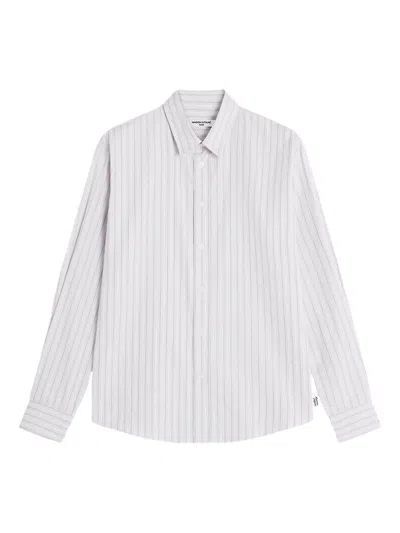 Maison Kitsuné Striped Button Shirt In White