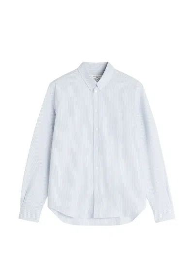 Maison Kitsuné Striped Button-down Shirt In White