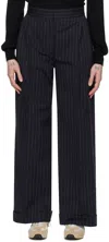 MAISON KITSUNÉ STRIPED CASUAL PANTS