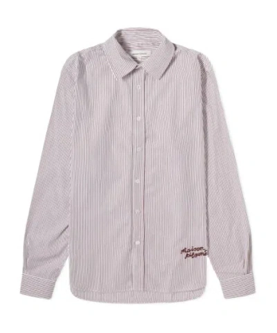 MAISON KITSUNÉ STRIPED COTTON SHIRT