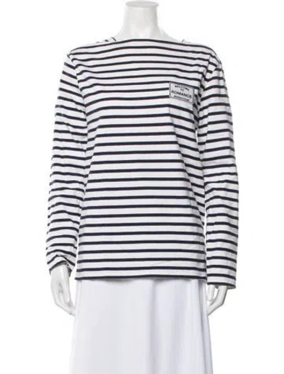 Pre-owned Maison Kitsuné Striped Crew Neck T-shirt In Multi