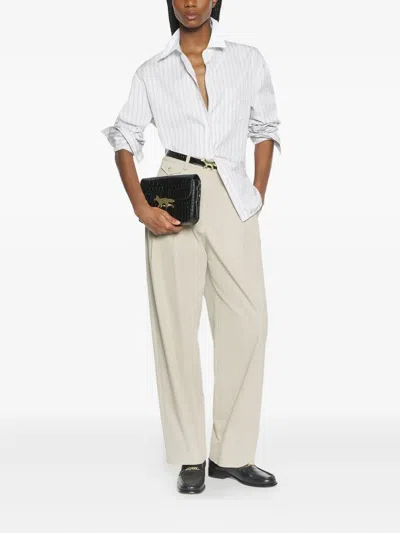 Maison Kitsuné Striped-pattern Shirt In White