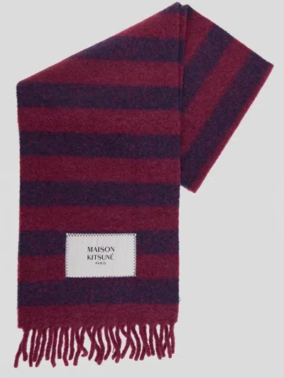 Maison Kitsuné Rugby Striped Scarf In Multi