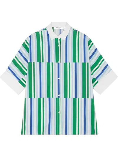 Maison Kitsuné Striped Shirt In Blau